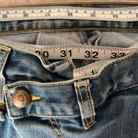 R13 CrossOver Asymmetric Denim Slouchy Stretch Jeans - Picture 10 of 16